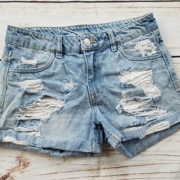 H&M Pants - H&M &Denim Distressed Destroyed Jean Shorts 4